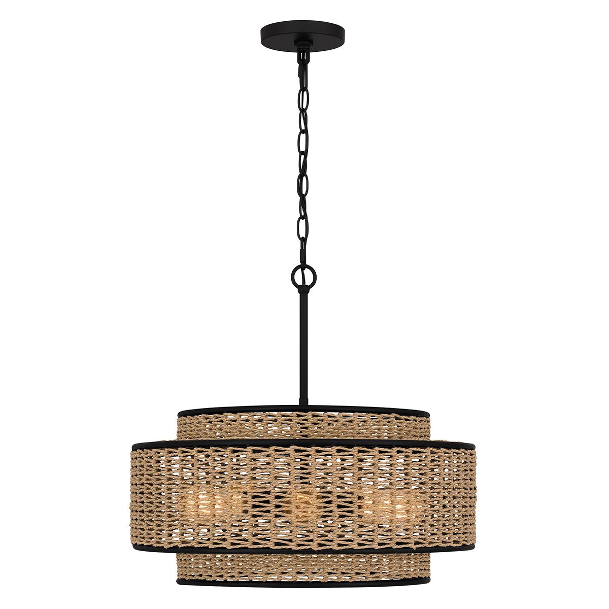Quoizel Teton Black 5 Light Ceiling Pendant Light