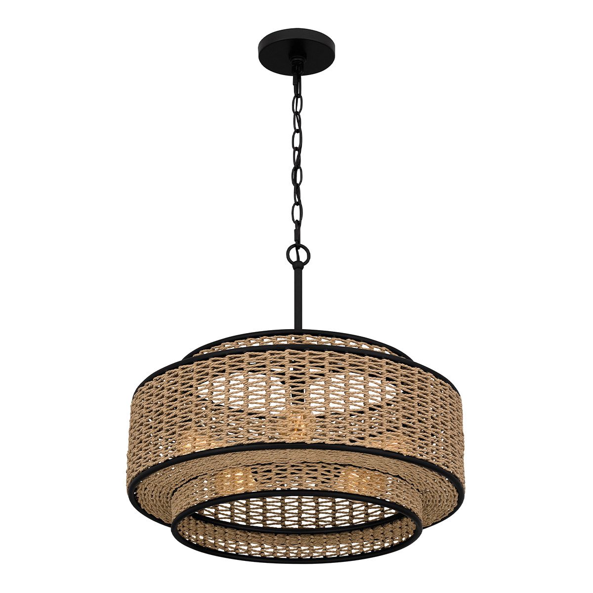 Quoizel Teton Black 5 Light Ceiling Pendant Light