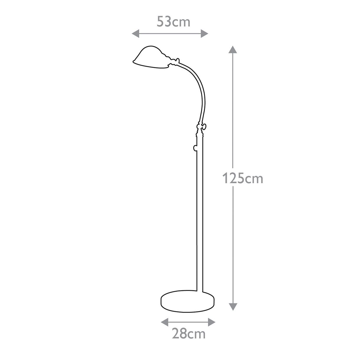 Thompson LED Nickel Floor Reading Lamp