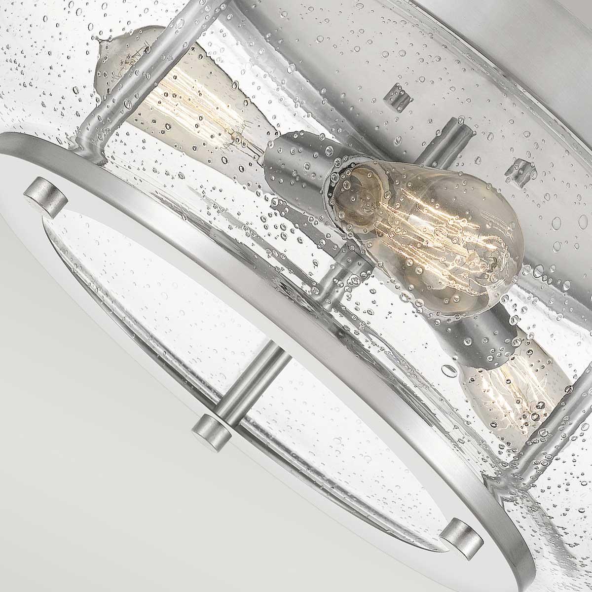 Quoizel Trilogy 3 Light Flush Brushed Nickel Ceiling Light