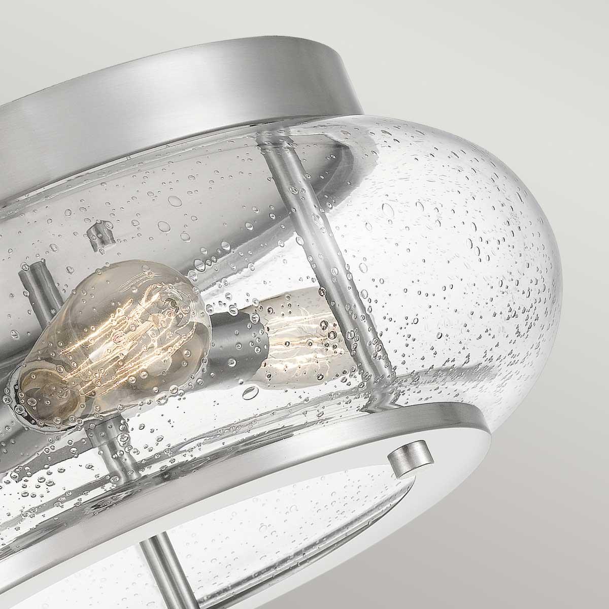 Quoizel Trilogy 3 Light Flush Brushed Nickel Ceiling Light