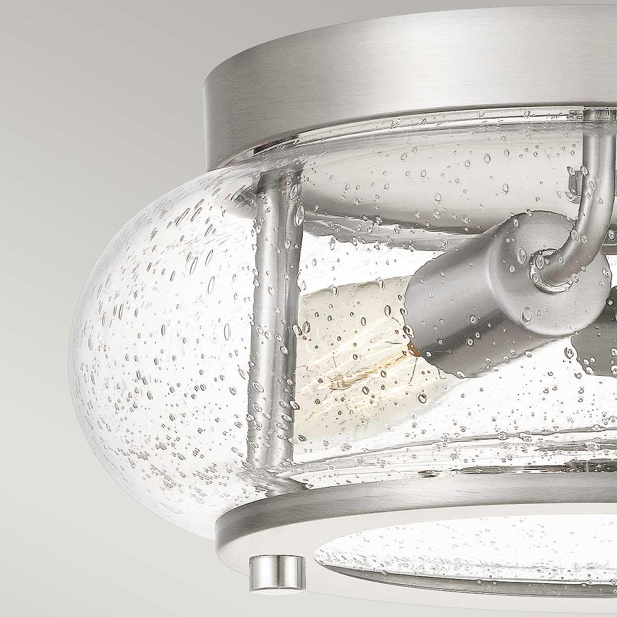 Quoizel Trilogy 2 Light Flush Brushed Nickel Ceiling Light