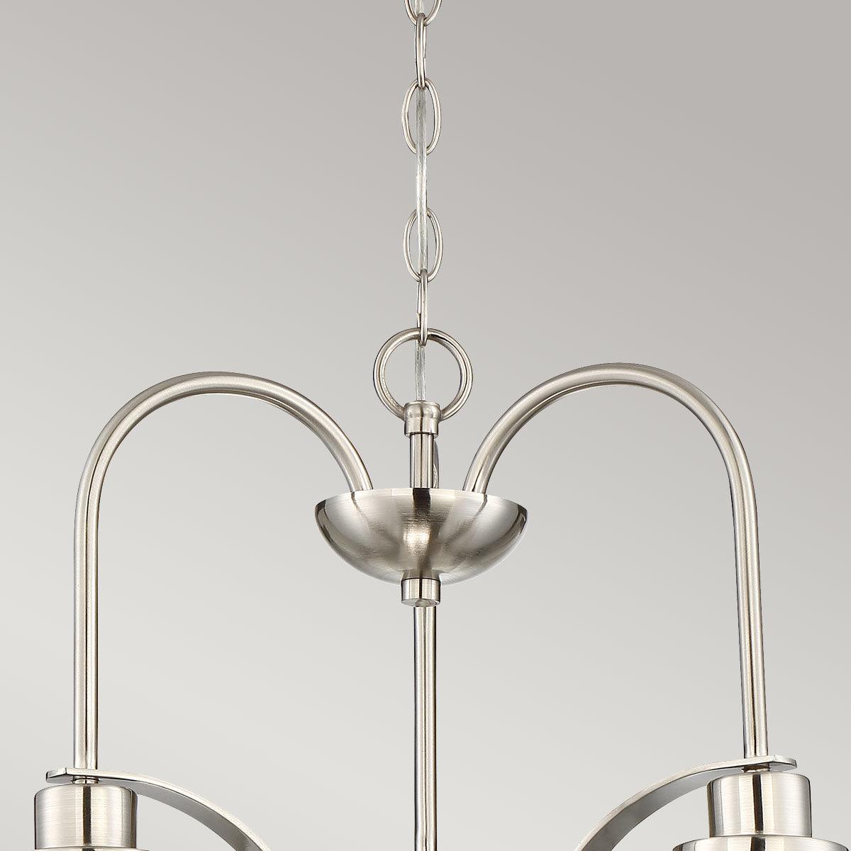 Quoizel Trilogy 3 Light Chandelier - Brushed Nickel