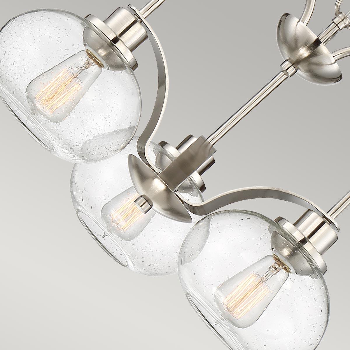 Quoizel Trilogy 3 Light Chandelier - Brushed Nickel