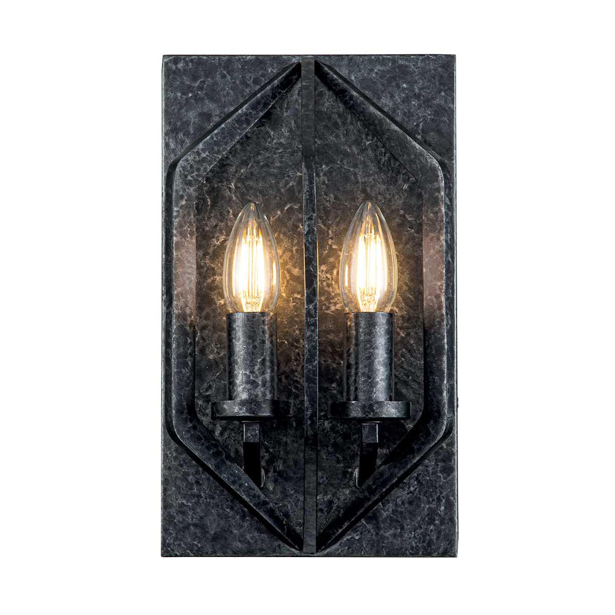 Quoizel Vanguard 2 Light Black Wall Light