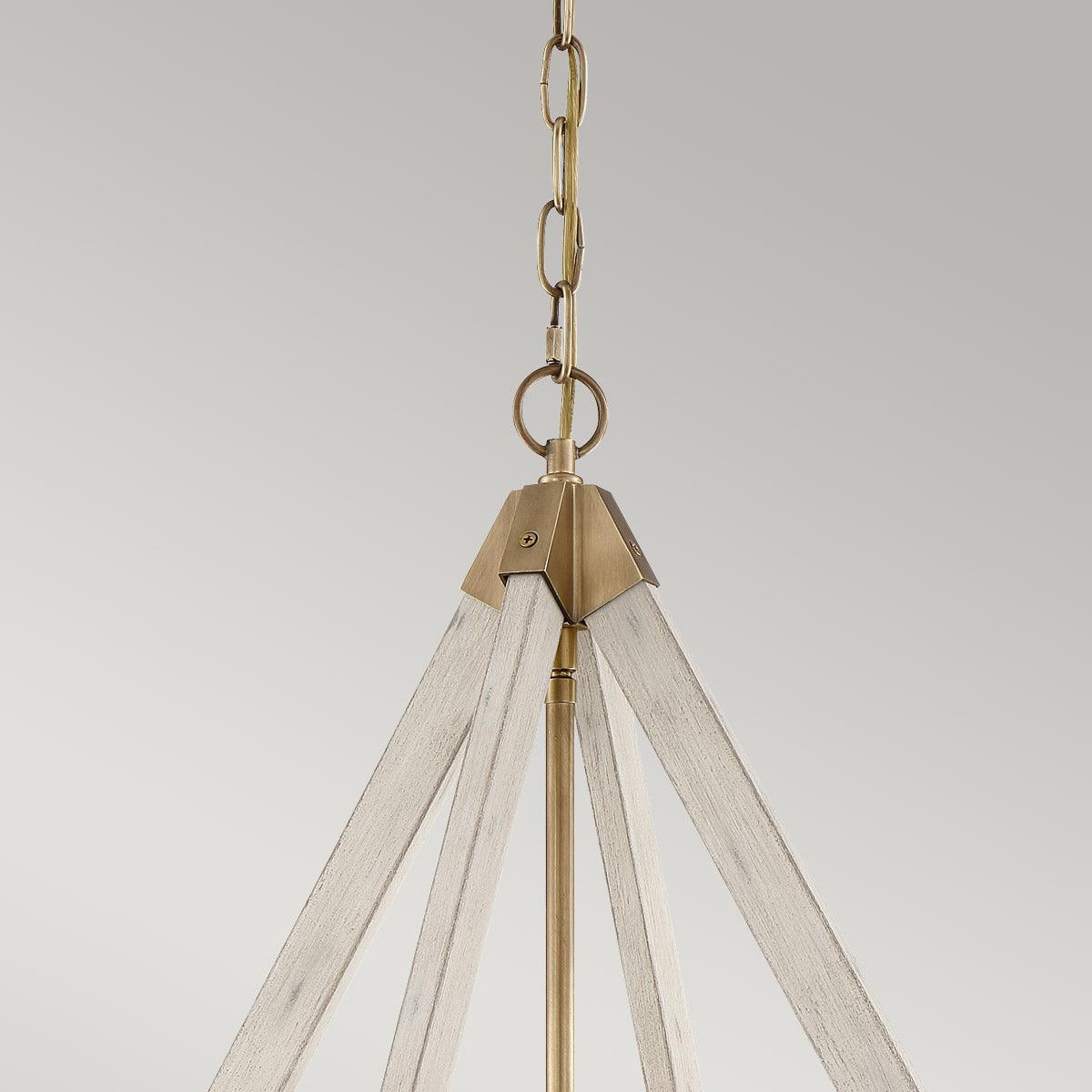 Quoizel View Point 3 Light Chandelier - Weathered Brass