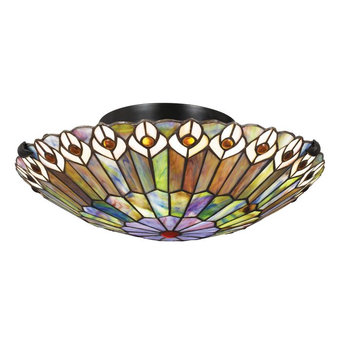 Quoizel Watkins Tiffany Flush Ceiling Light