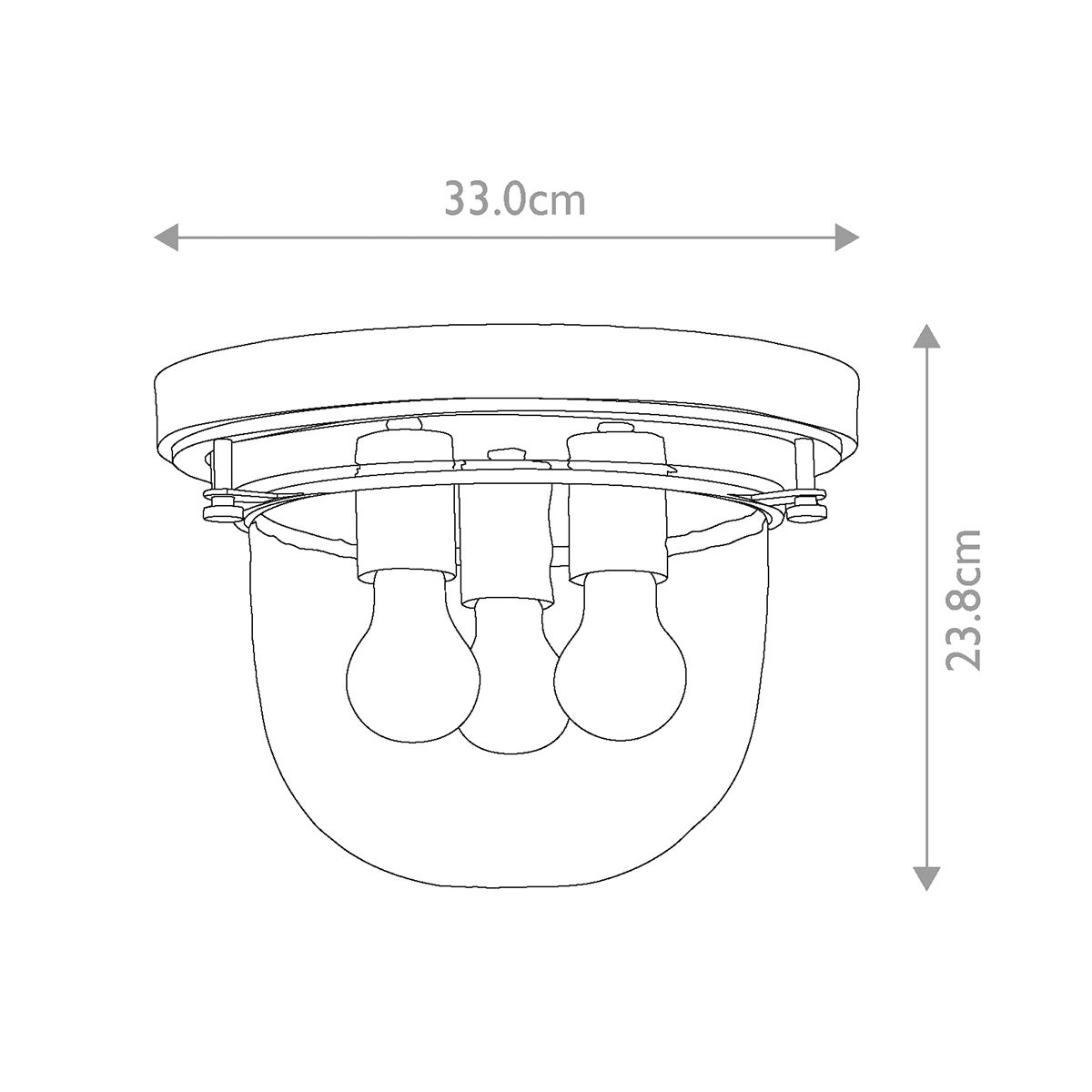 Quoizel Whistling 3 Light Polished Brass Bathroom Flush Mount