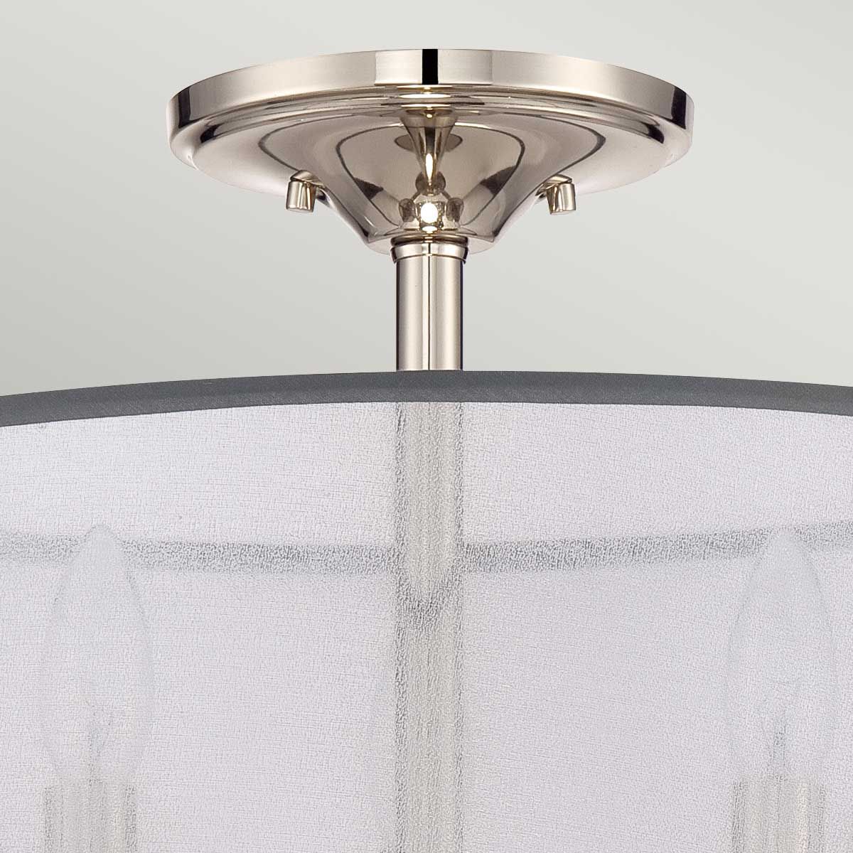 Whitney Silver Semi Flush or Pendant Ceiling Light