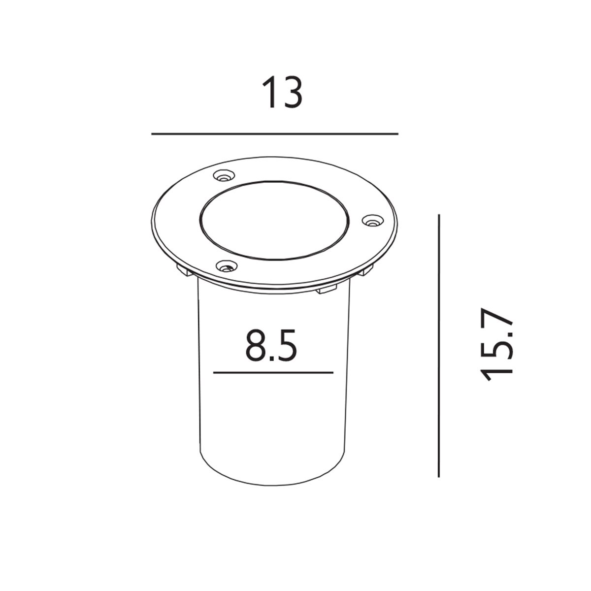 Rena Round 1 Light Inground Light Stainless Steel