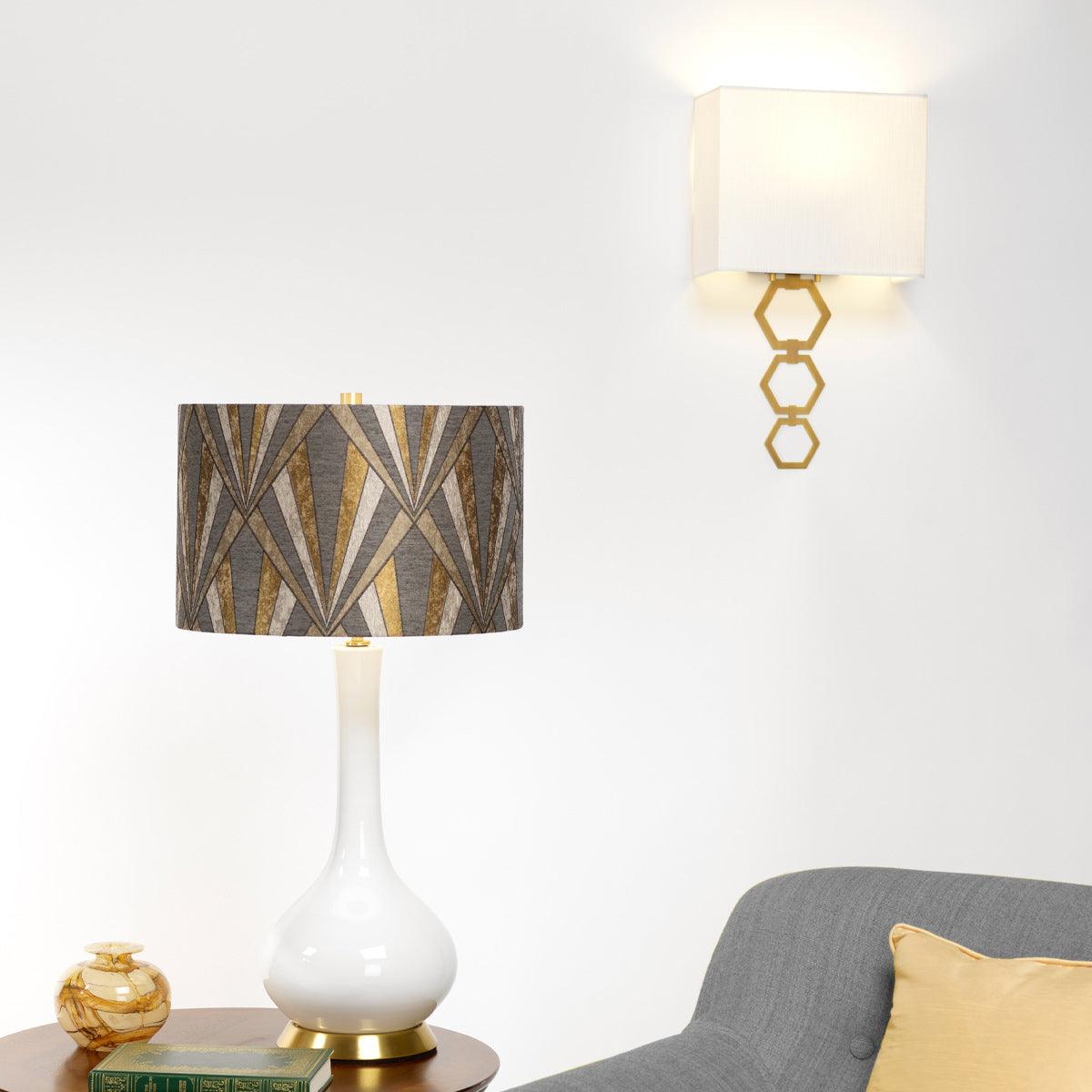 Ria Medium 1 Light Aged Brass Wall Light Elstead Lighting