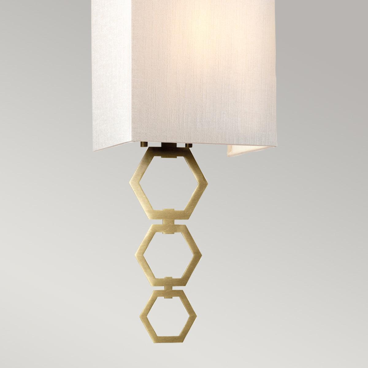Ria Small 1 Light Aged Brass Wall Light Elstead Lighting