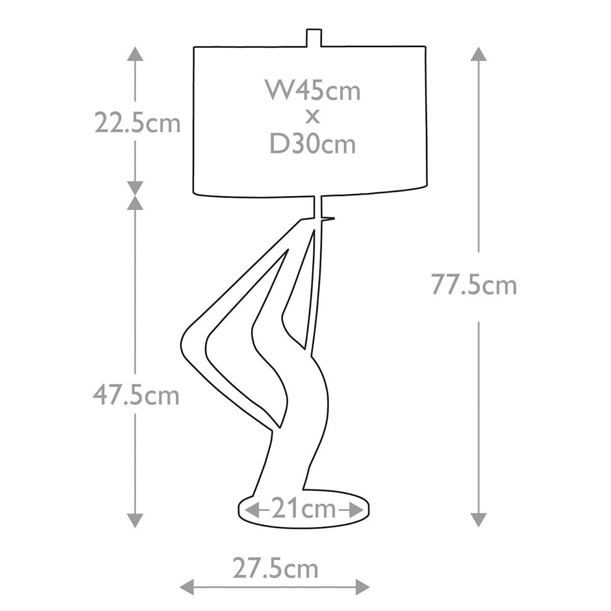 Ribbon 1 Light Polished Chrome Table Lamp Elstead Lighting