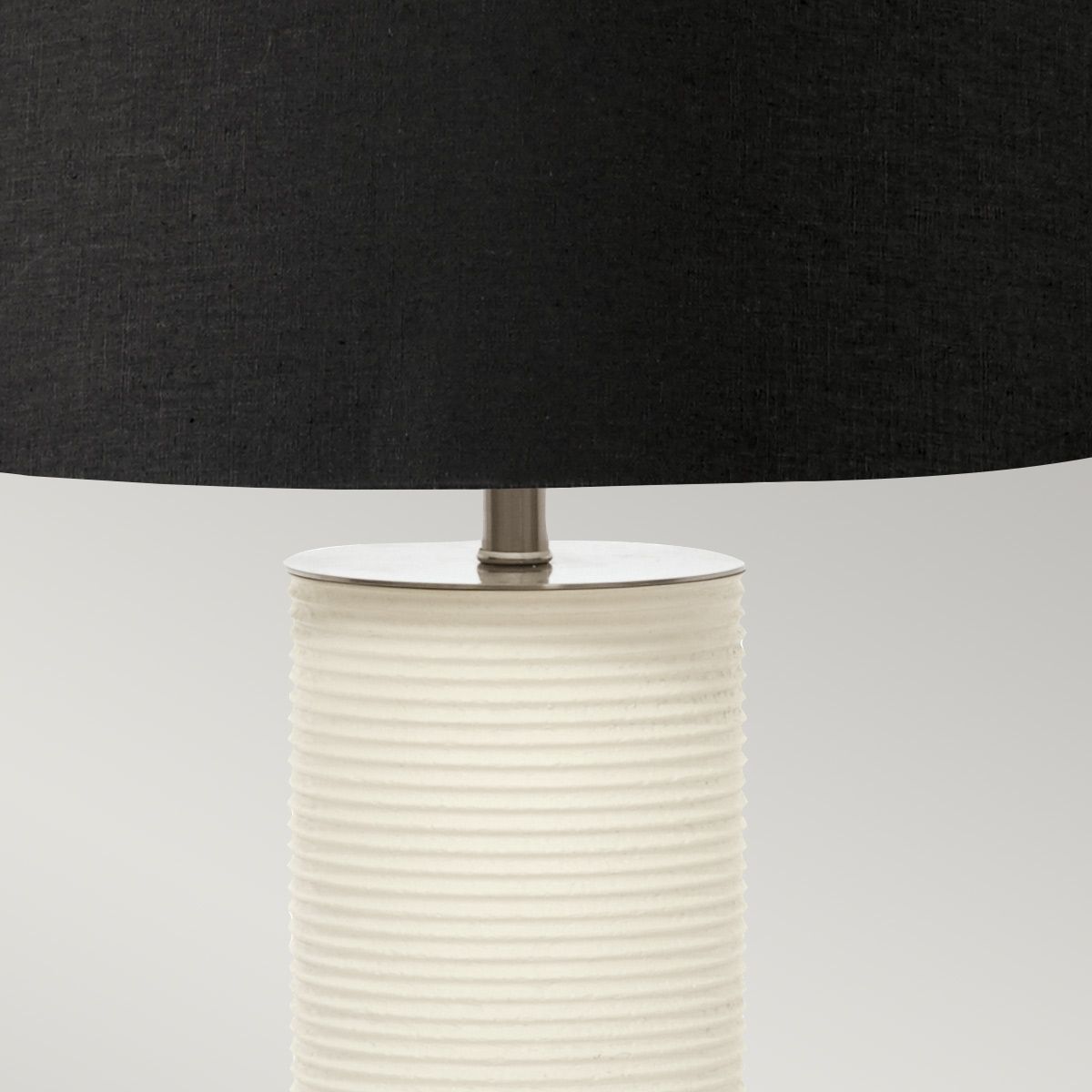 Ripple White Table Lamp with Black Shade
