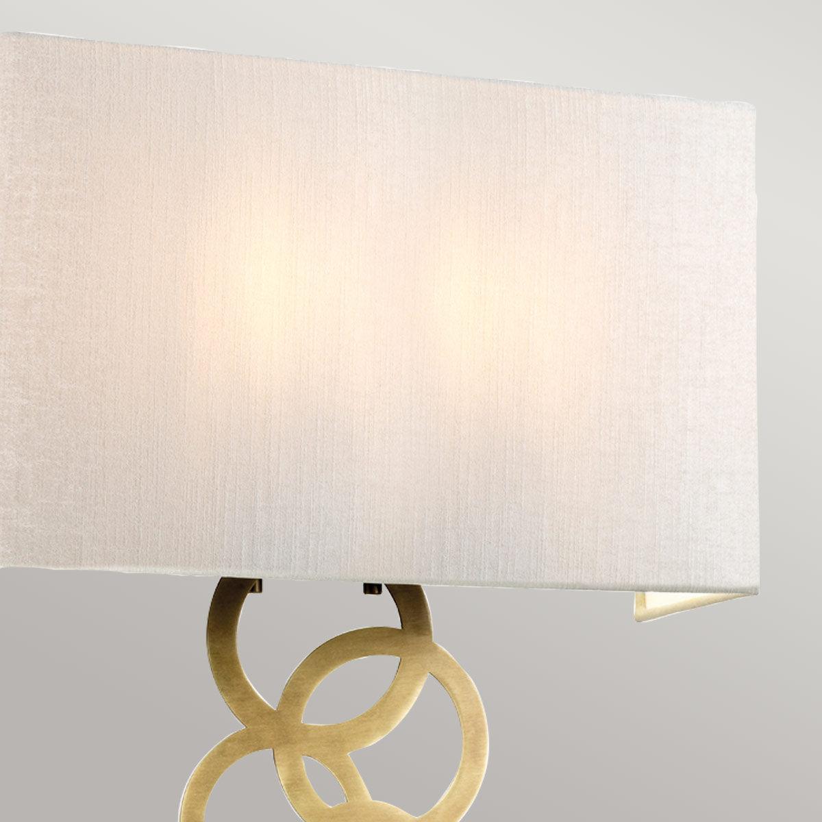 Rosa Large 2 Light Aged Brass Wall Light Elstead Lighting