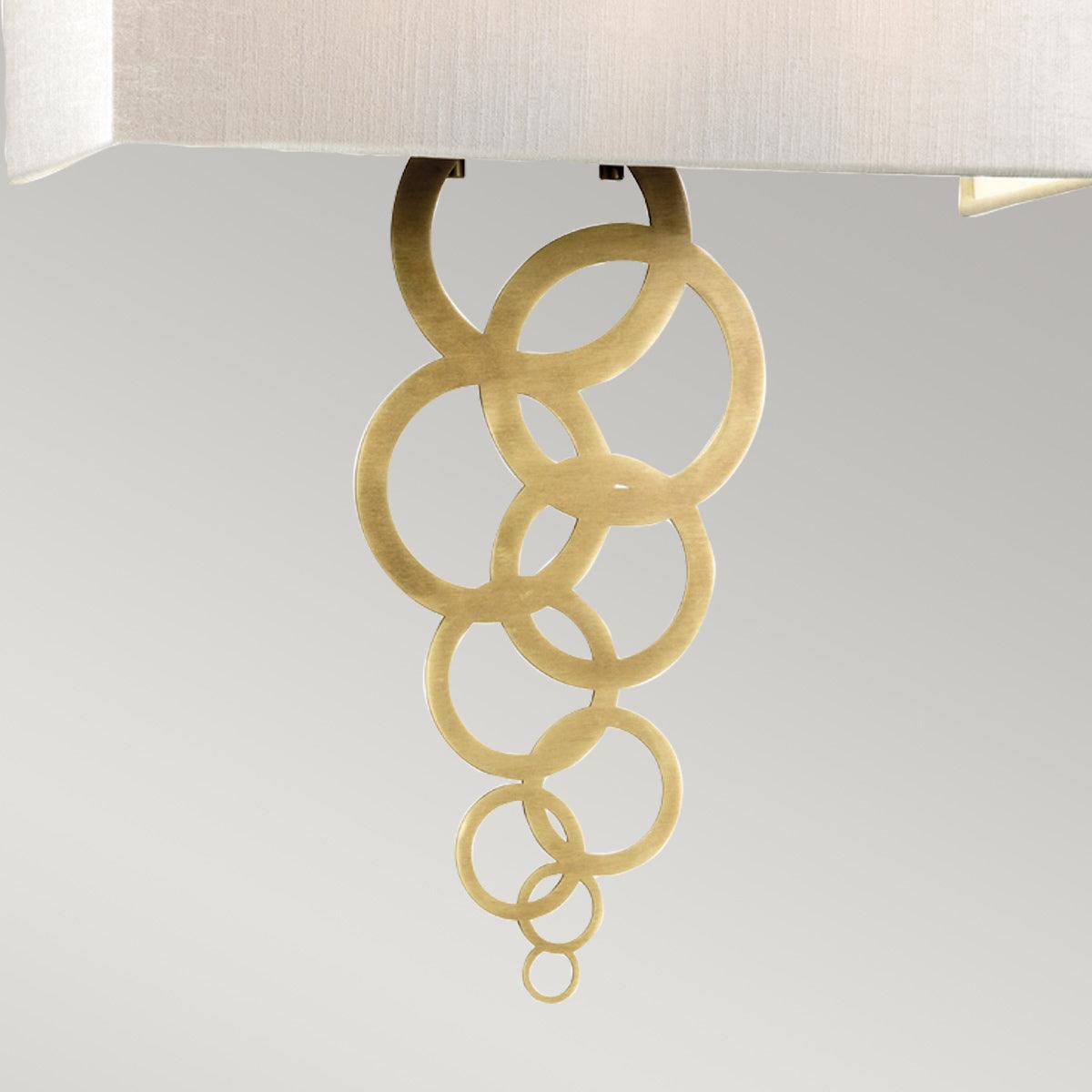 Rosa Large 2 Light Aged Brass Wall Light Elstead Lighting