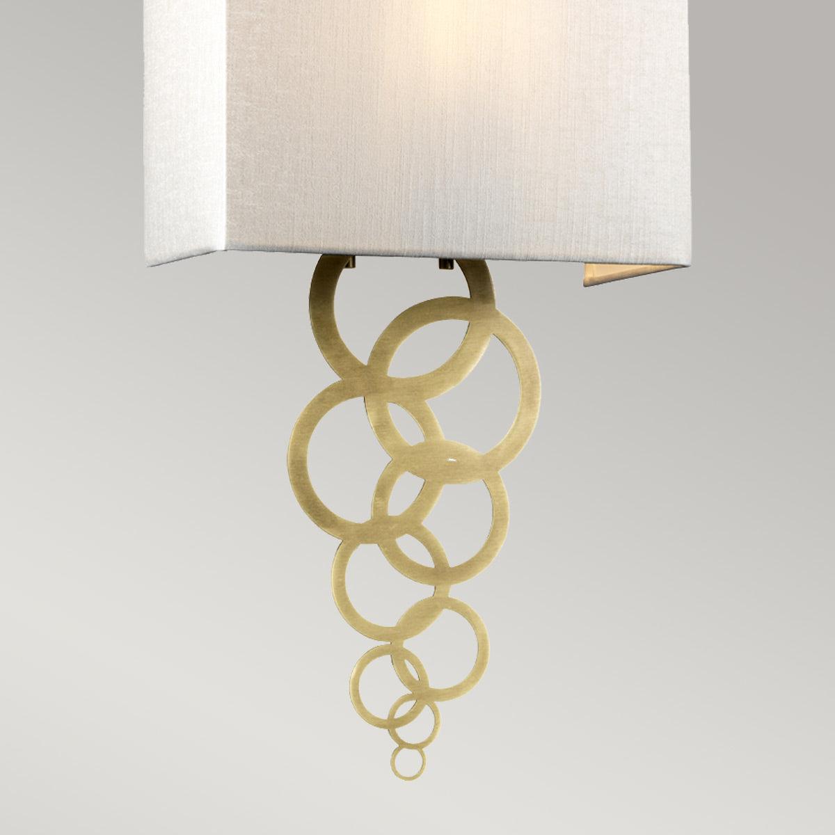 Elstead Rosa Medium 1 Light Aged Brass Wall Light