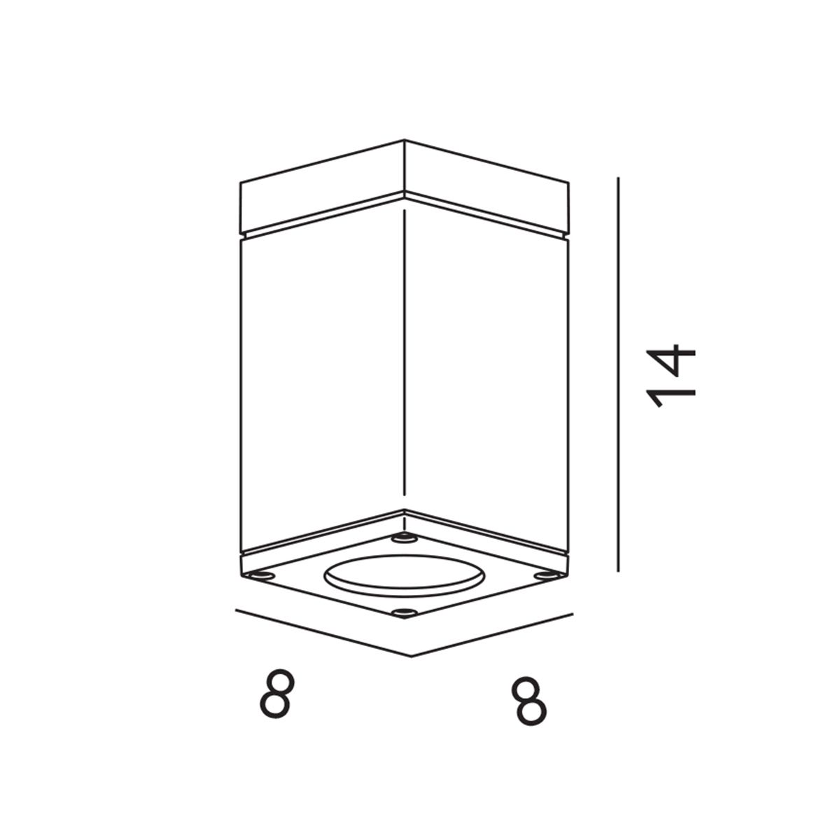 Norlys Sandvik 1 Light Graphite Down Outdoor Ceiling Light