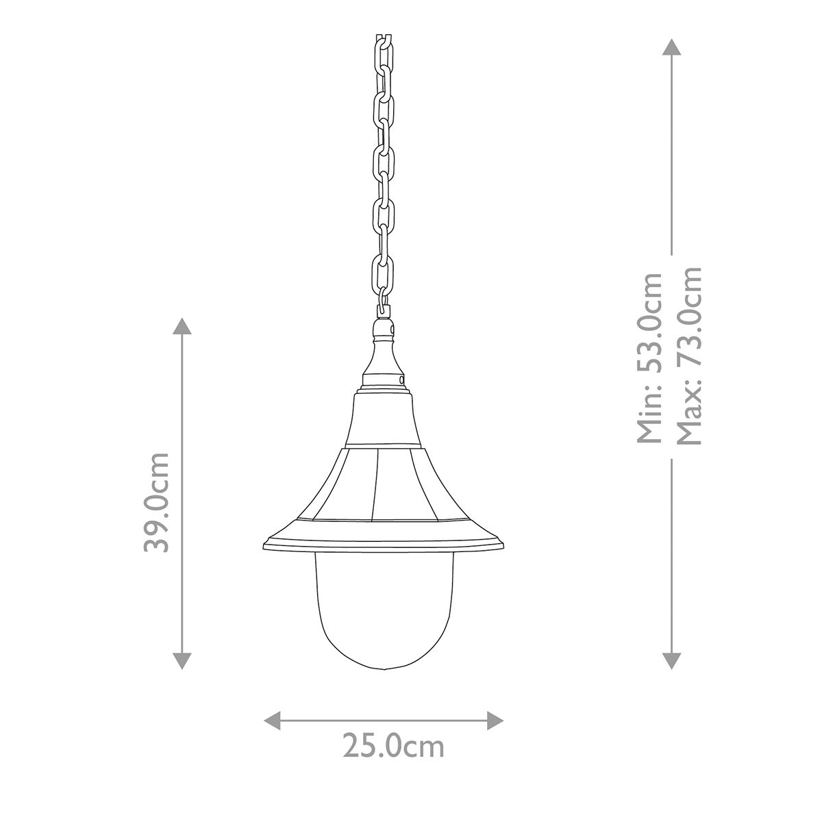 Elstead Shannon Black Outdoor Pendant Light