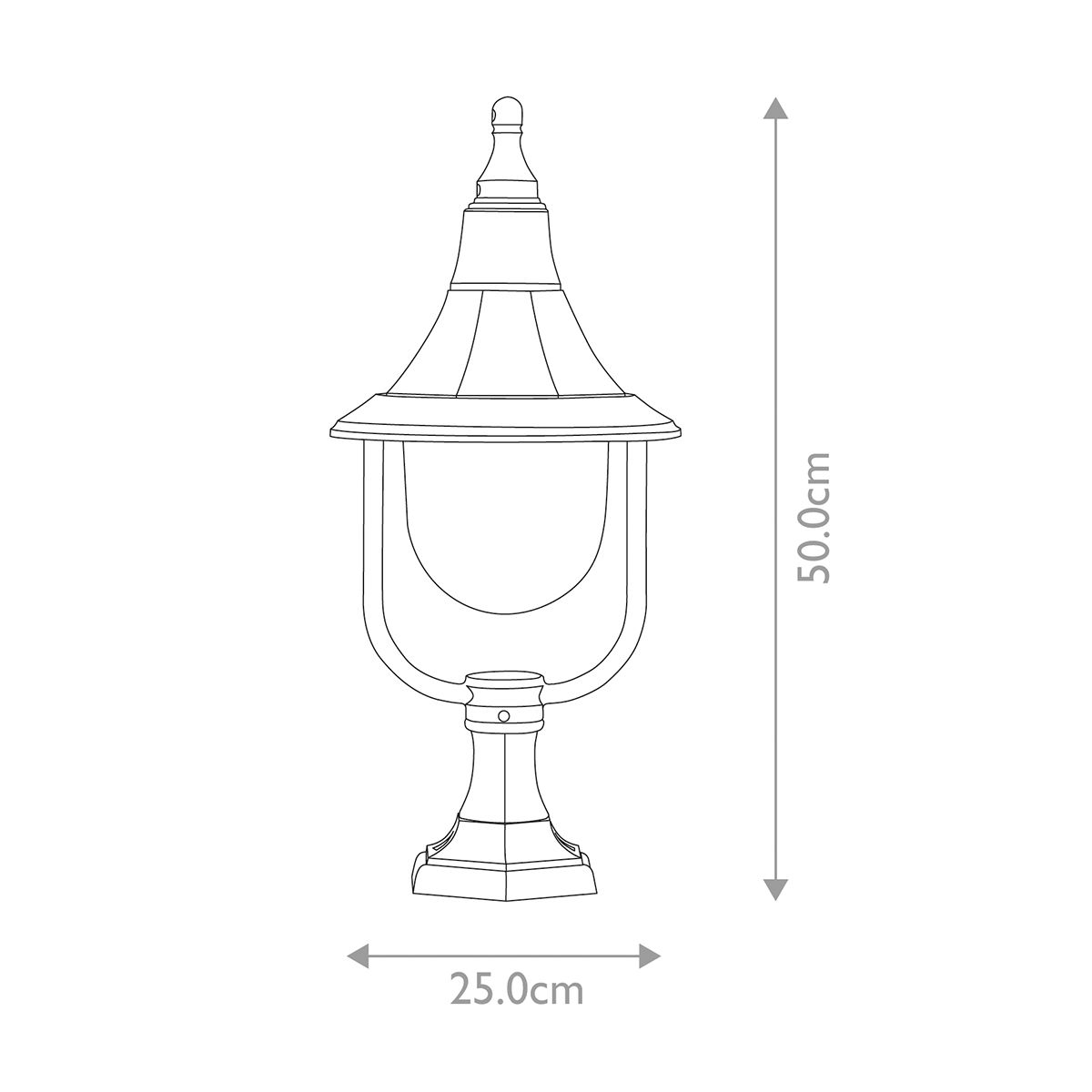 Elstead Shannon Black Outdoor Pedestal Lantern — alternate view