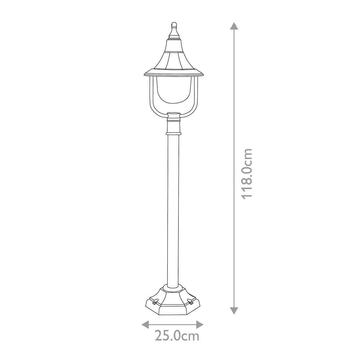 Elstead Shannon Black Outdoor Bollard Light