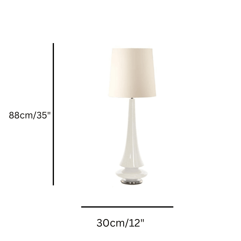 Spin White Ceramic Table Lamp