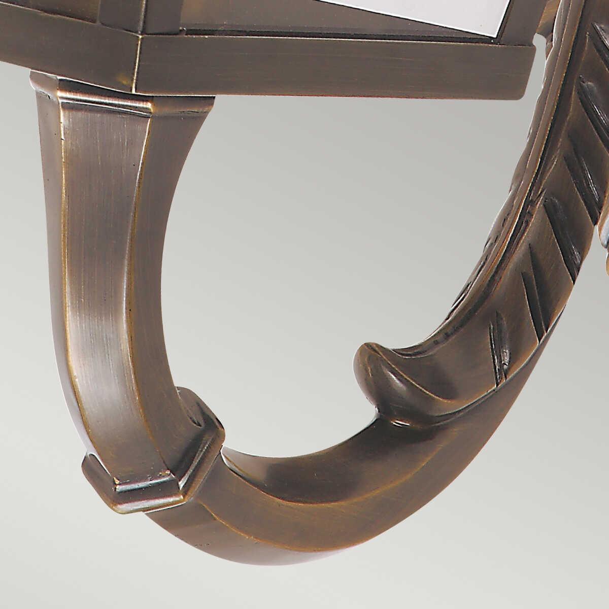 Elstead St Pauls Aged Brass Outdoor Wall Light-OB-180926