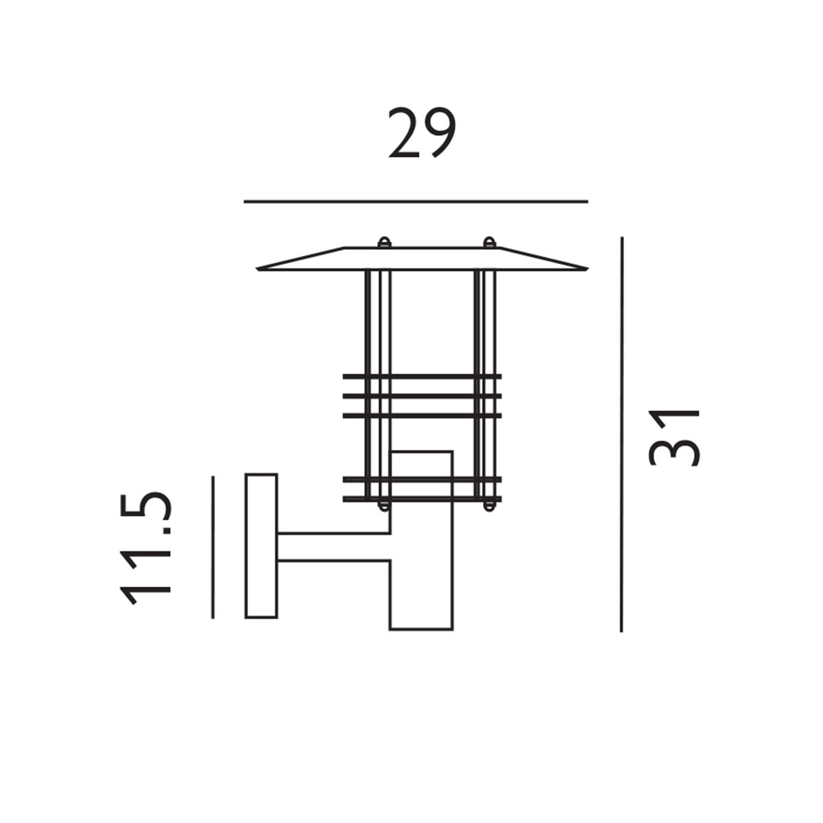 Elstead Stockholm Galvanised Steel Outdoor Wall Light