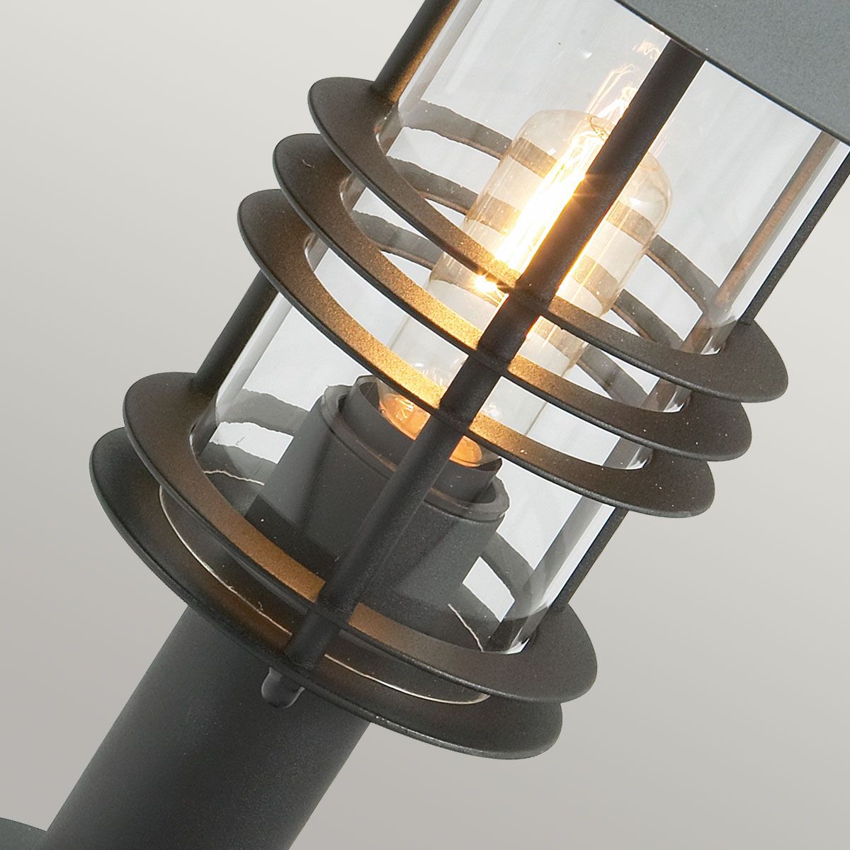Elstead Stockholm Black Outdoor Pedestal Lantern
