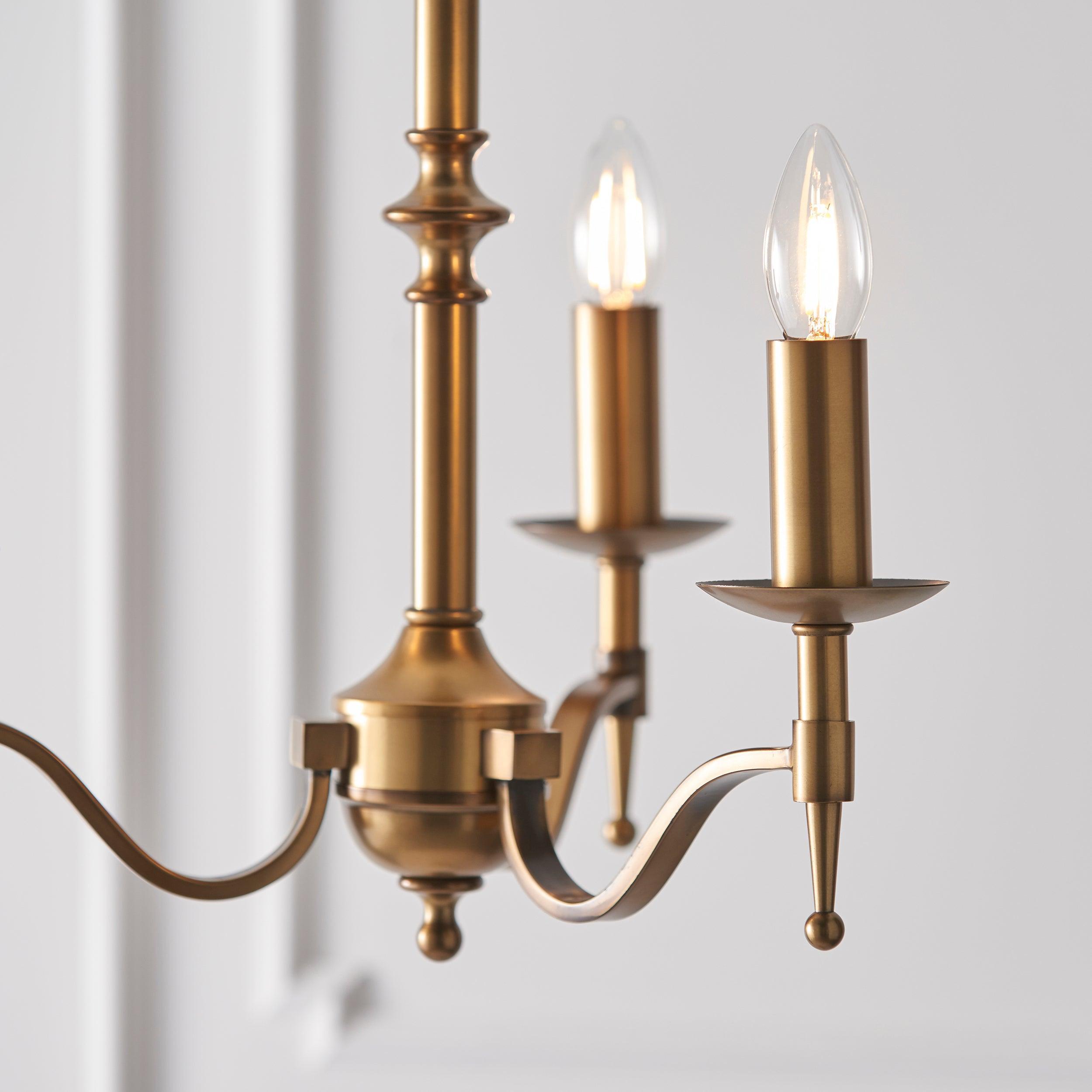 Stanford 3 Light Antique Brass Finish Chandelier-Interiors 1900-11-Tiffany Lighting Direct
