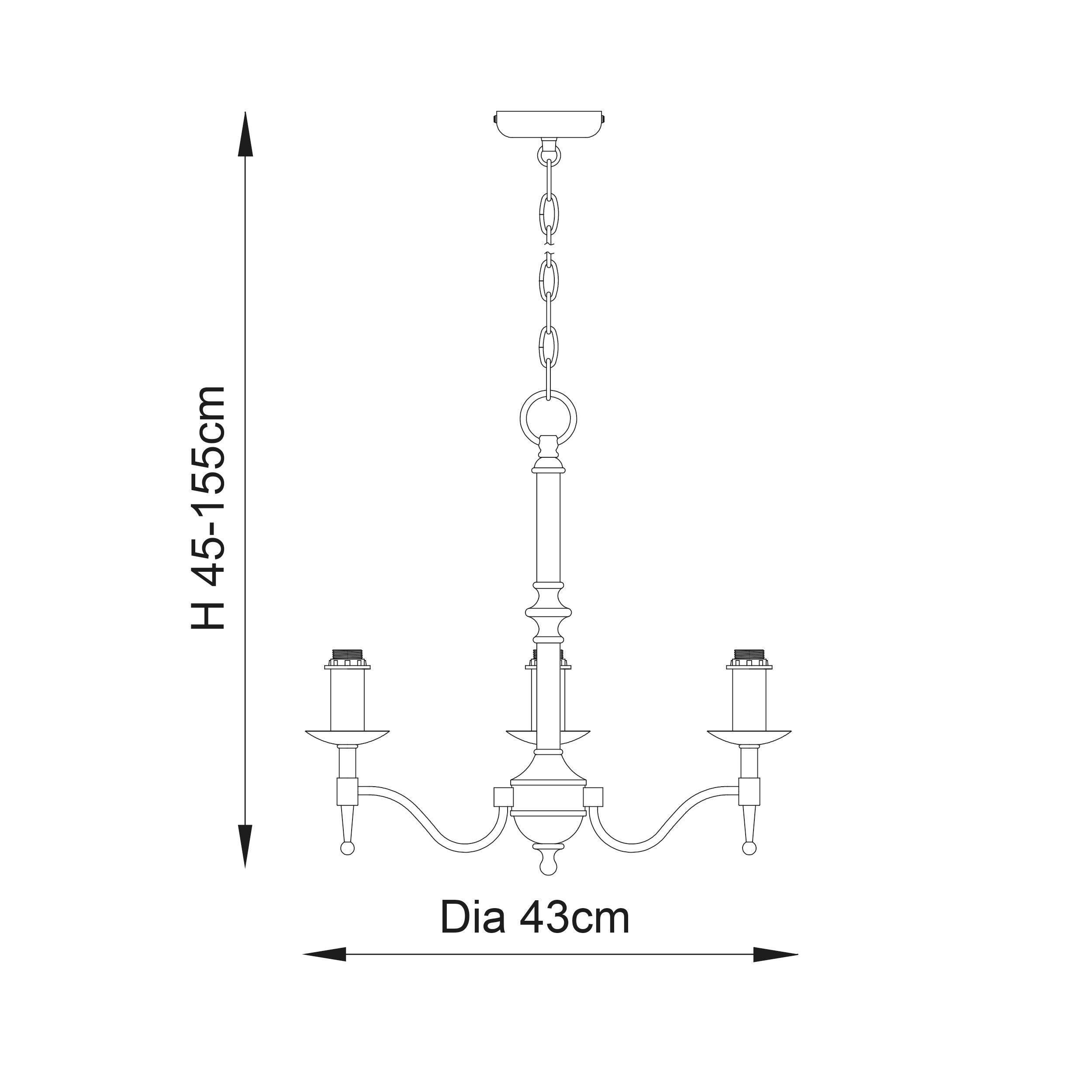 Stanford 3 Light Antique Brass Finish Chandelier-Interiors 1900-14-Tiffany Lighting Direct