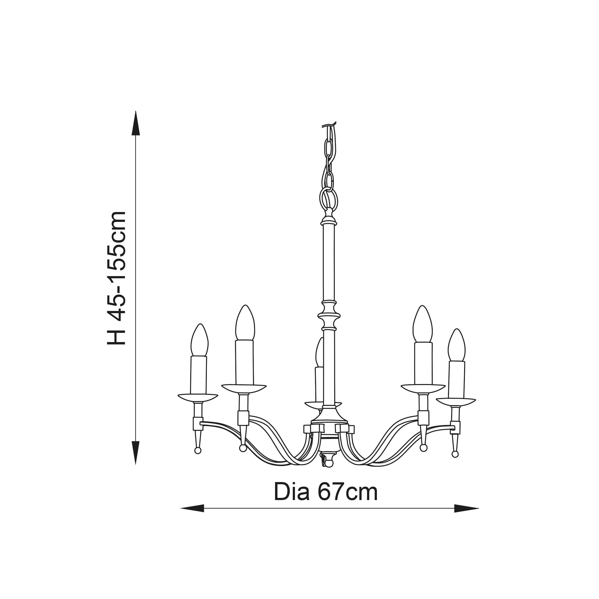 Stanford 5 Light Antique Brass Finish Chandelier-OPEN-BOX-BSL