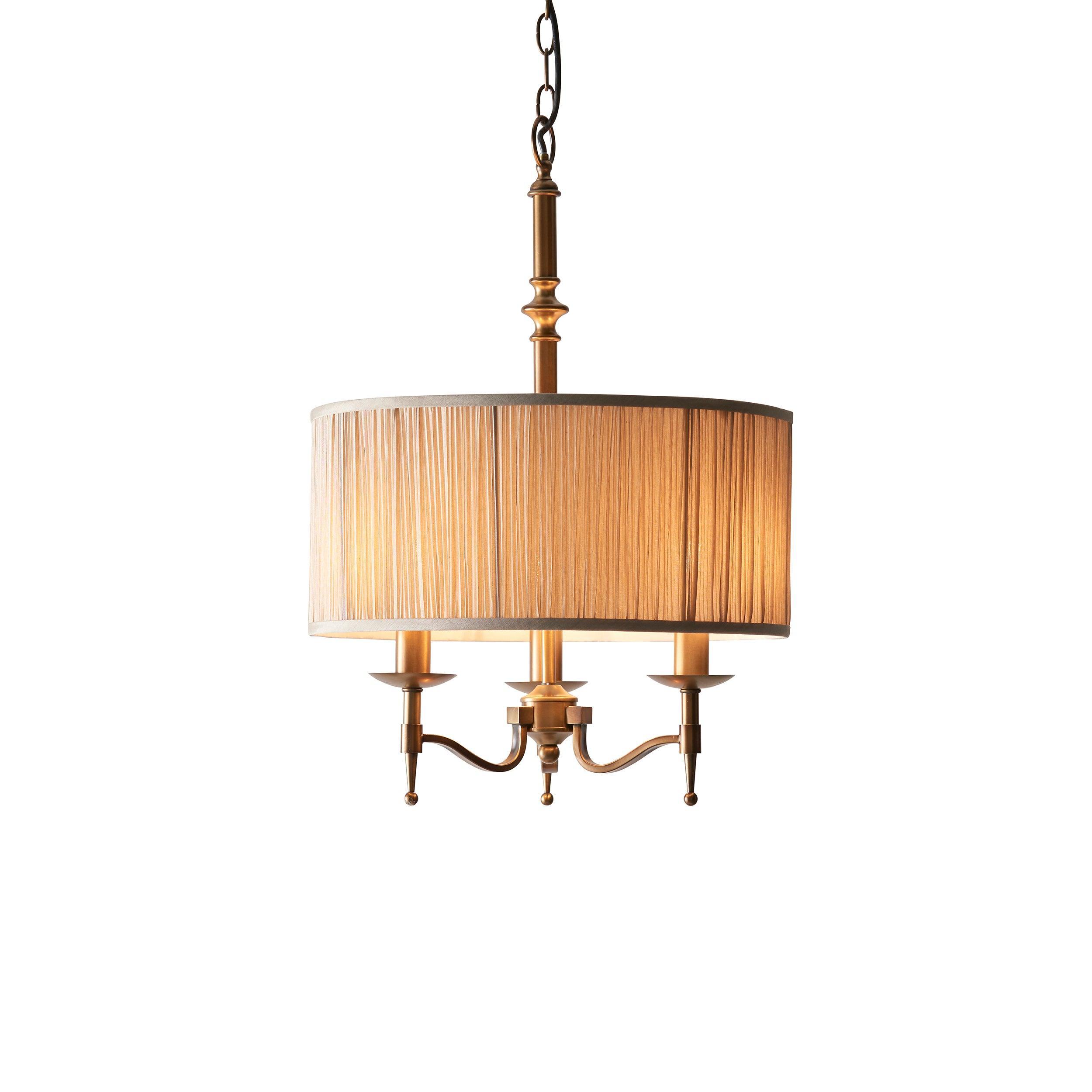 Interiors 1900 Stanford Antique Brass Finish 3 Light Pendant-Ceiling Pendant Lights-Interiors 1900-13-Tiffany Lighting Direct
