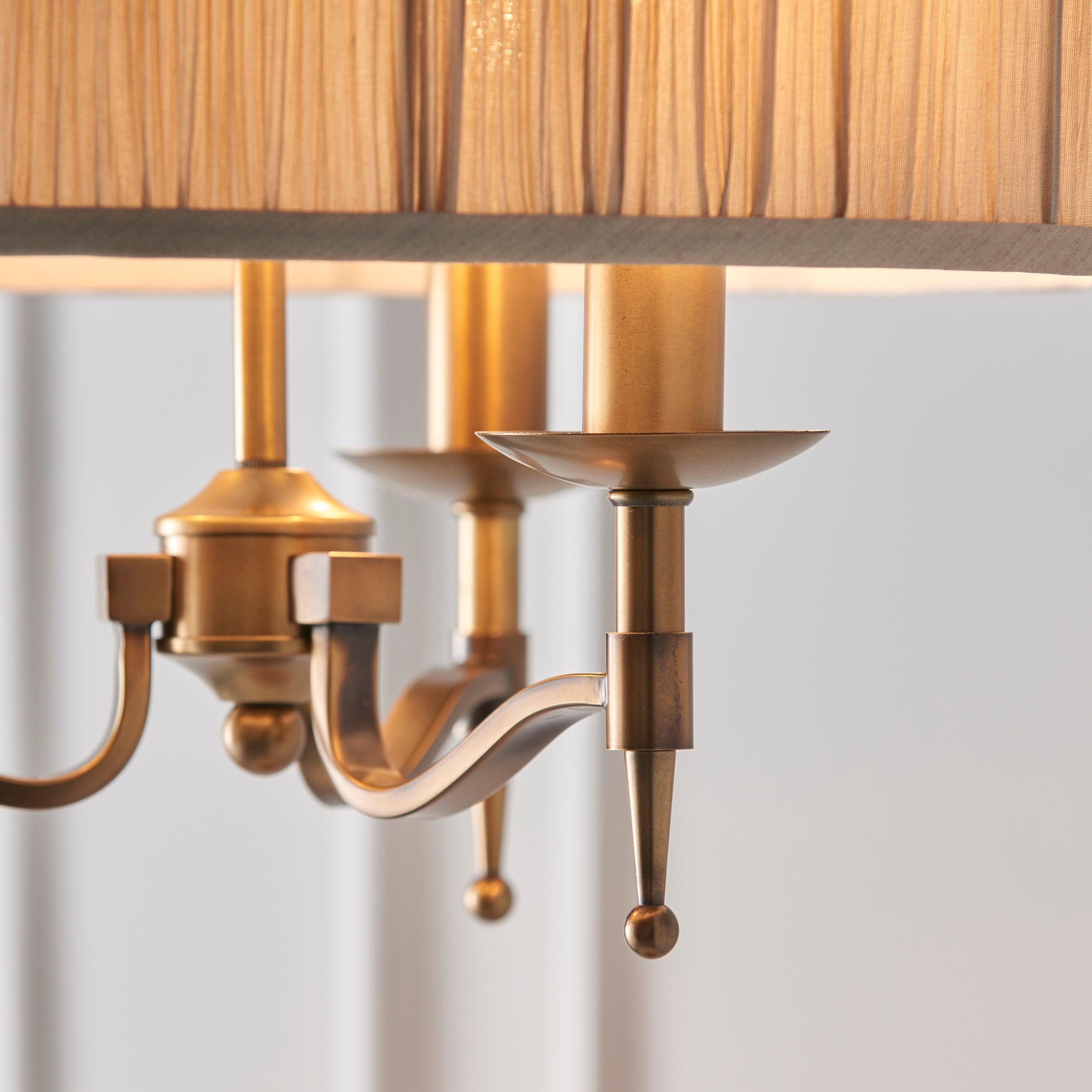 Interiors 1900 Stanford Antique Brass Finish 3 Light Pendant-Ceiling Pendant Lights-Interiors 1900-2-Tiffany Lighting Direct