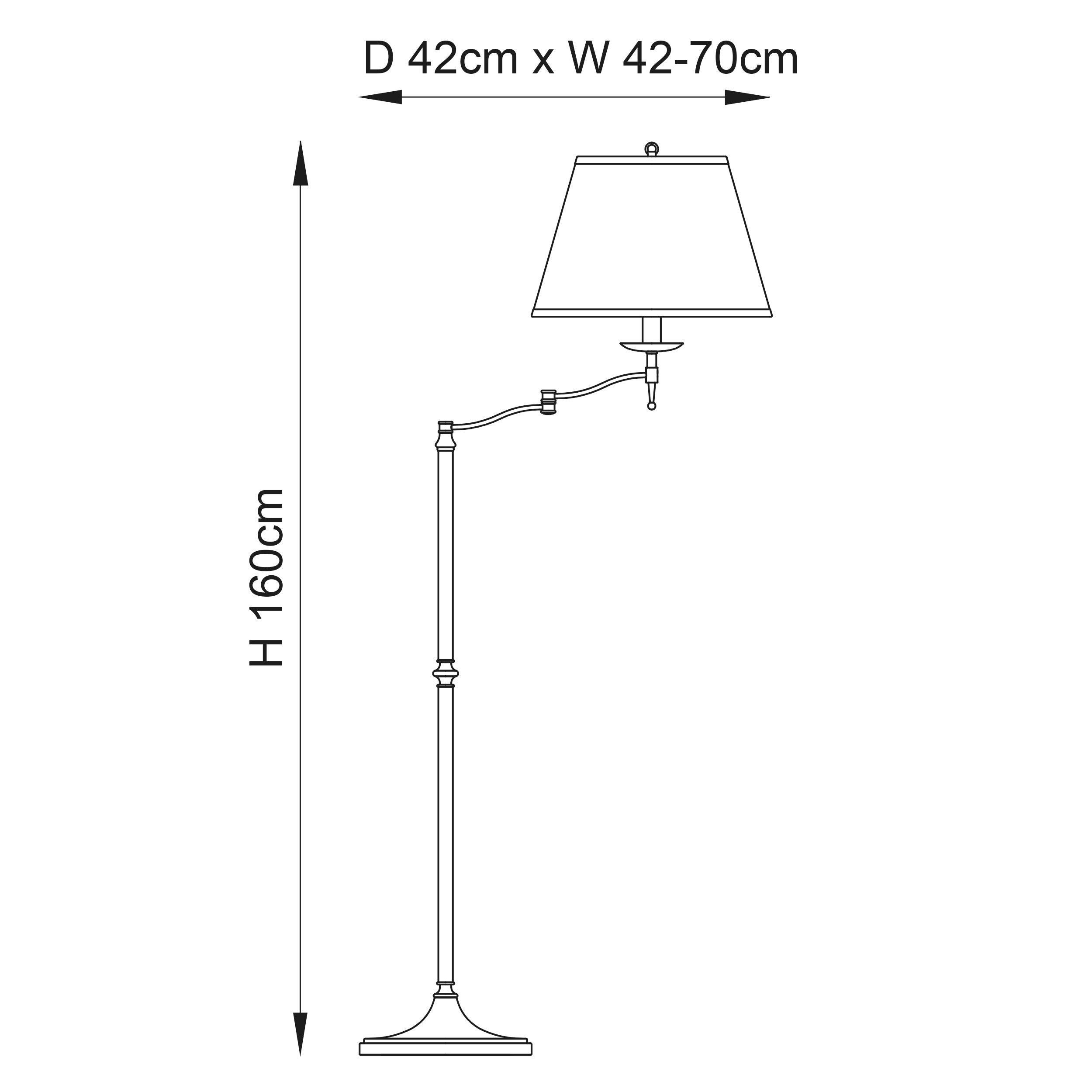 stanford nickel swing arm floor lamp mDining room lighting