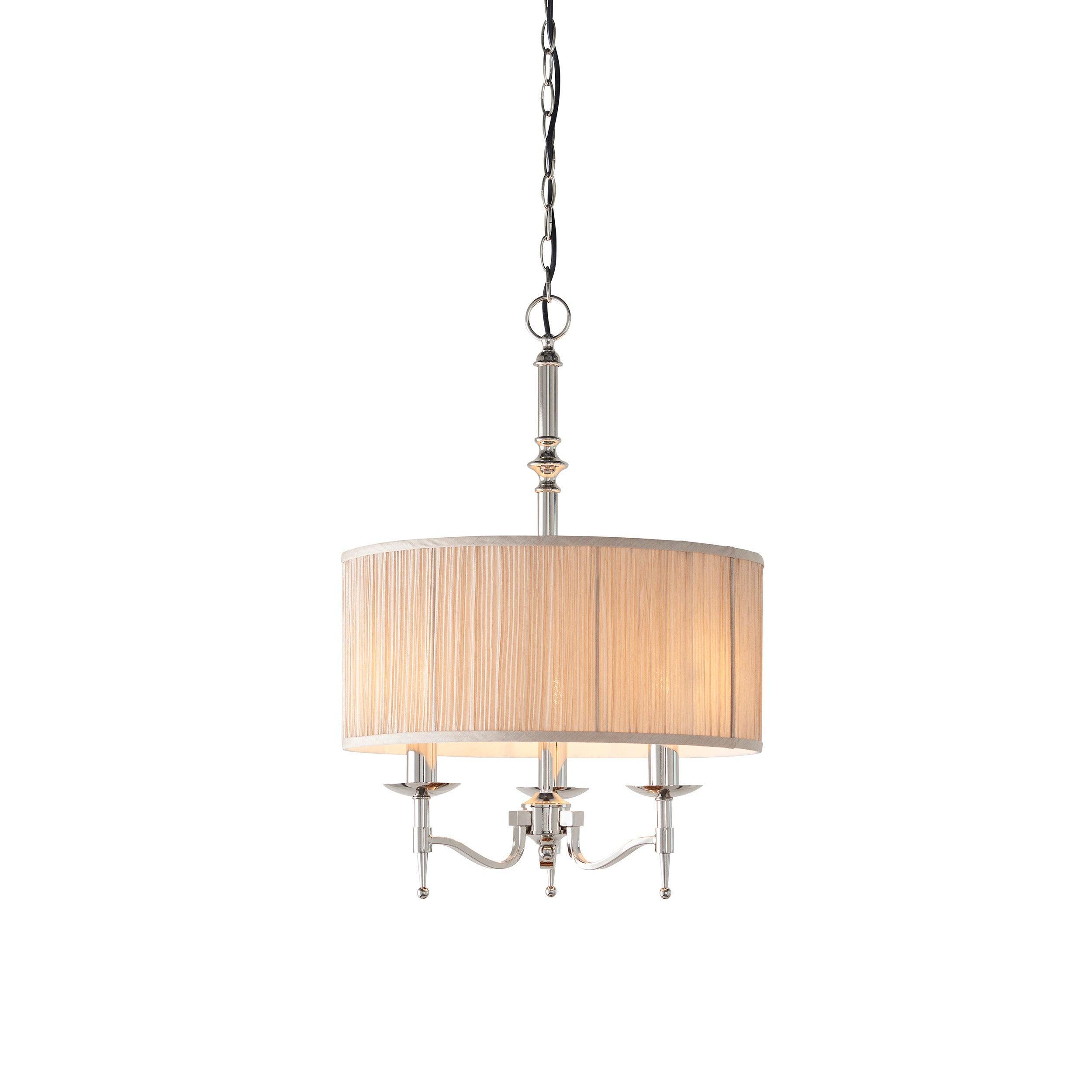 Stanford Polished Nickel Finish 3 Light Pendant-Ceiling Pendant Lights-Interiors 1900-13-Tiffany Lighting Direct