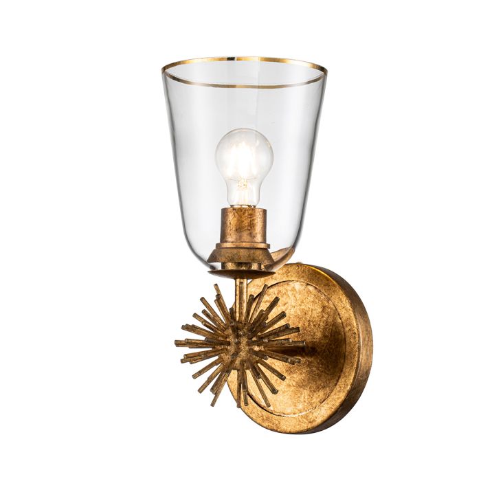 Elstead Staring Gold Wall Light STARING-1WB-DG-CLEAR by Elstead Lighting