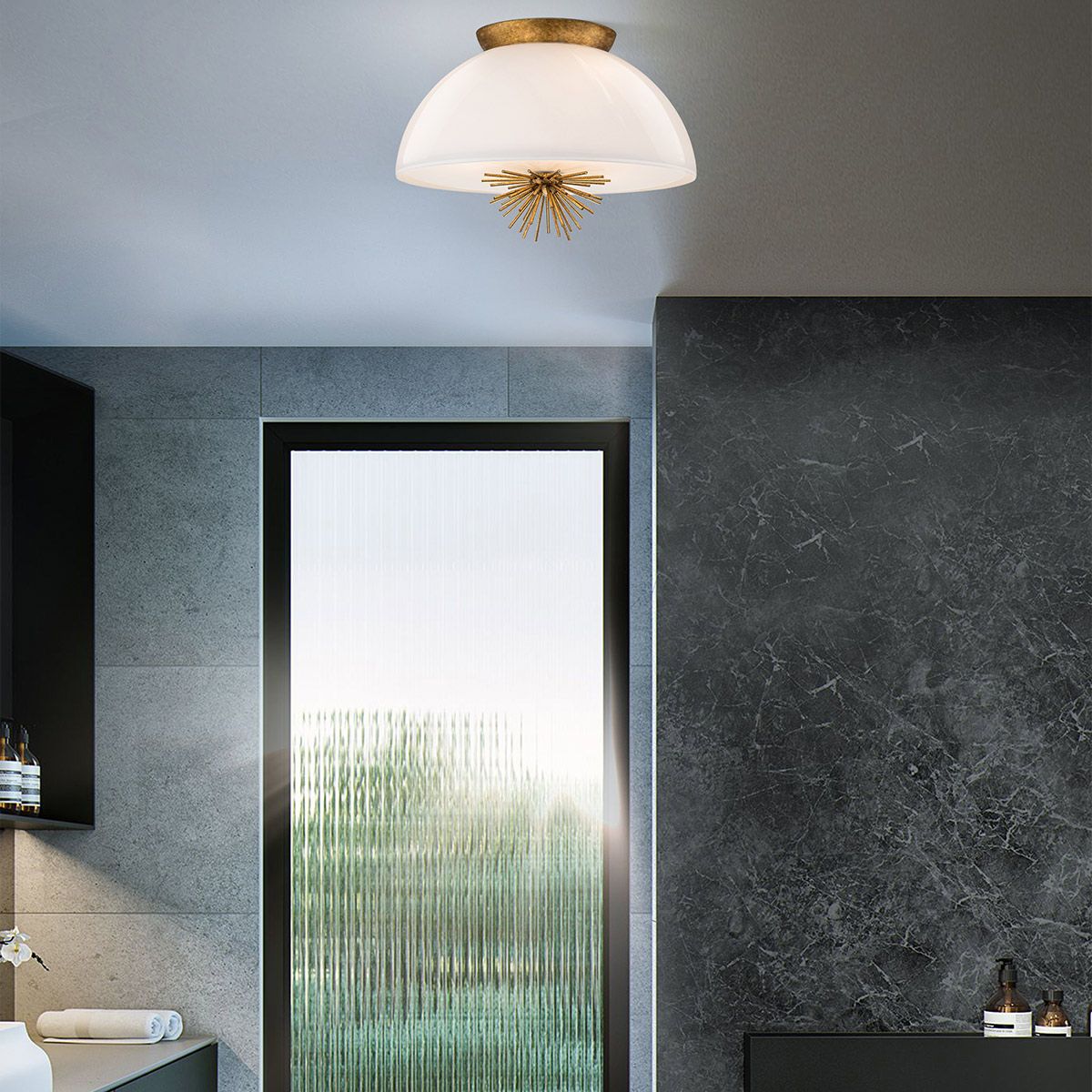 Elstead Staring 3 Light Gold Pendant Light