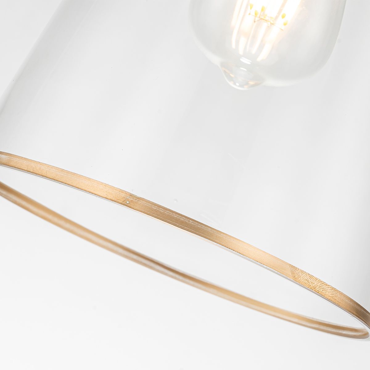 Elstead Staring Gold Pendant with Clear Glass