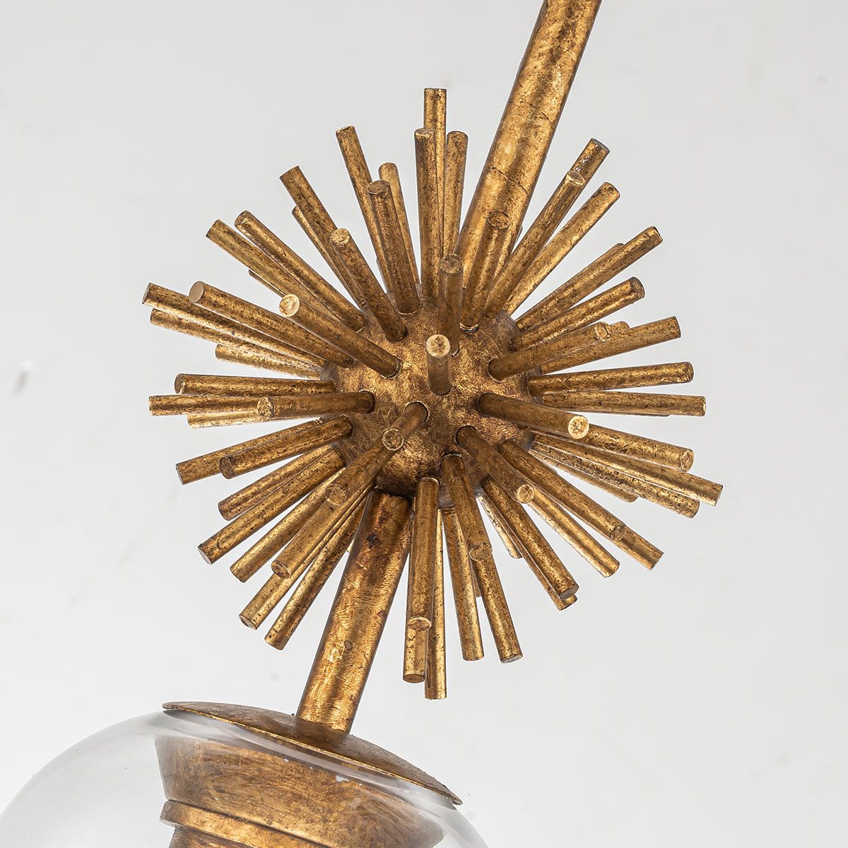 Elstead Staring Gold Pendant with Clear Glass