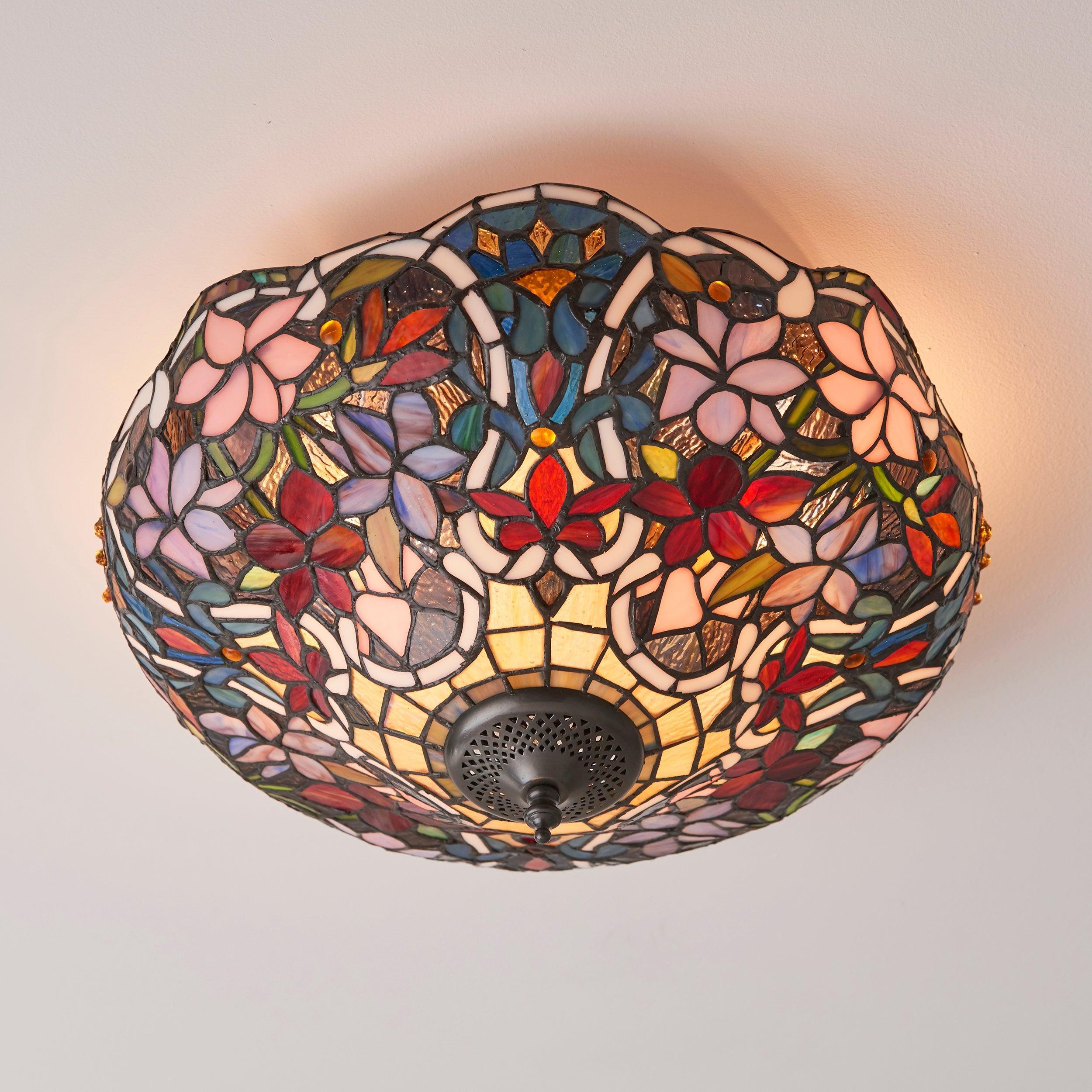 sullivan flush tiffany ceiling light close fitting image