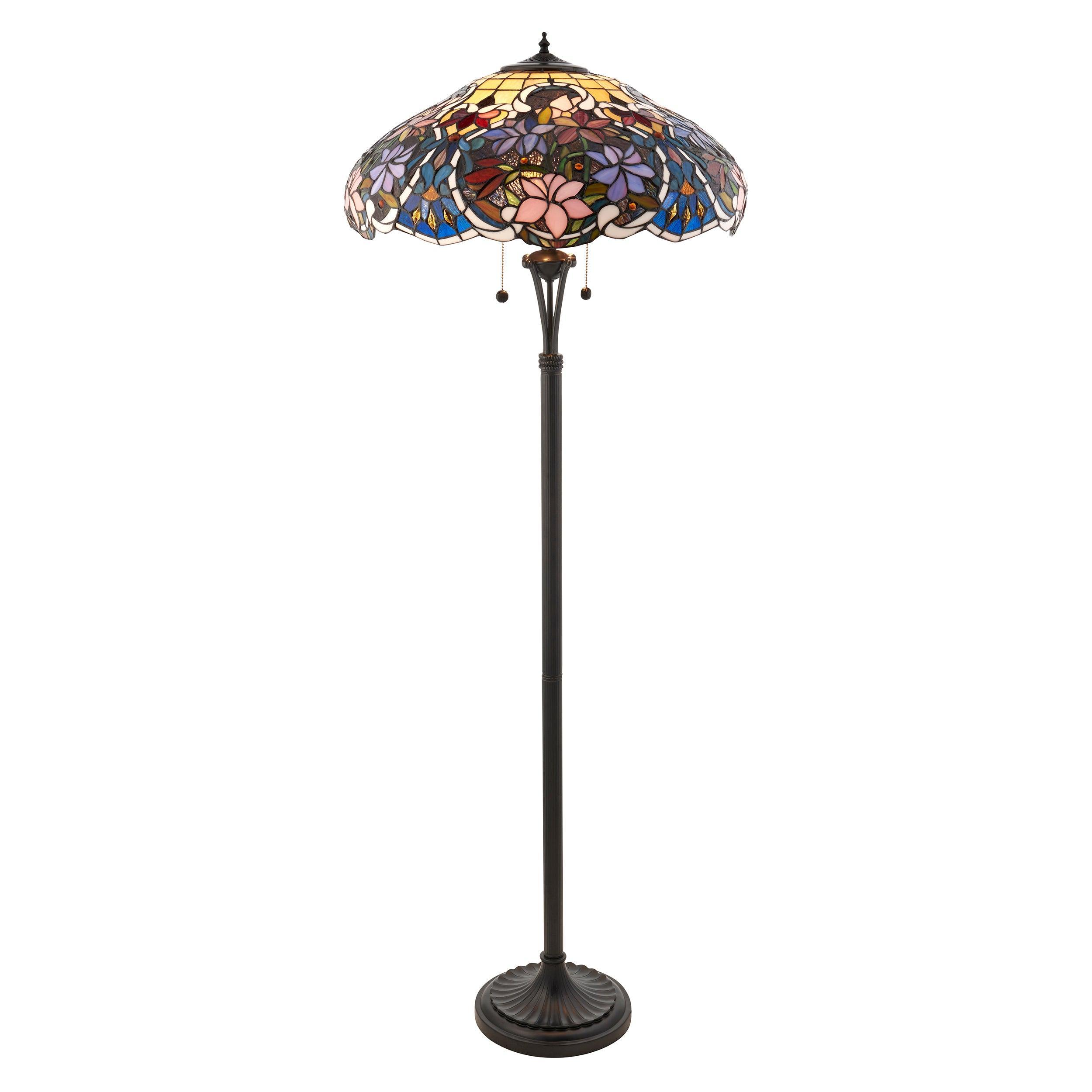 sullivan tiffany floor lamp Bedroom Lighting lit image