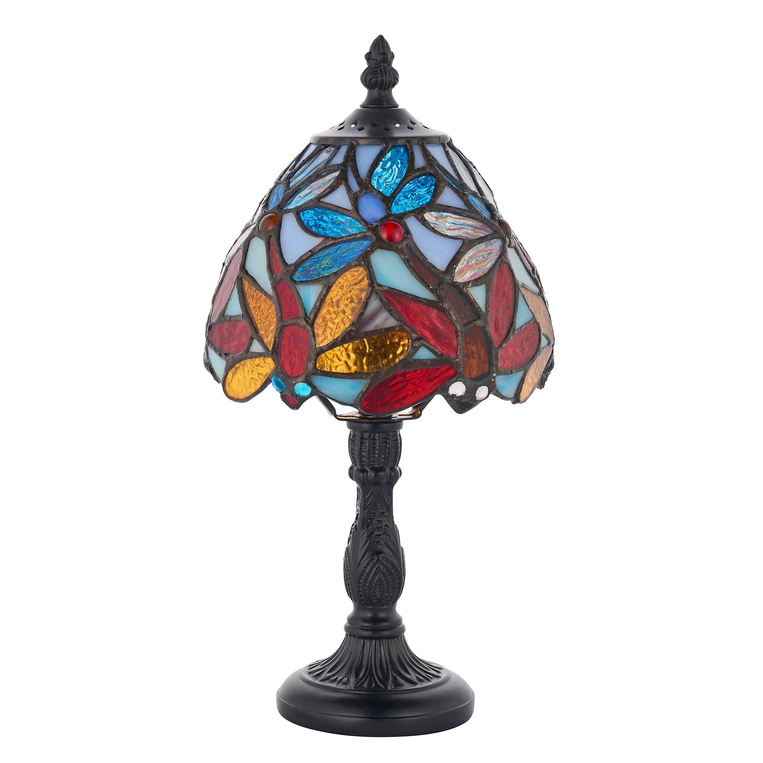 lorette tiffany bedside lamp 64246 unlit close up image