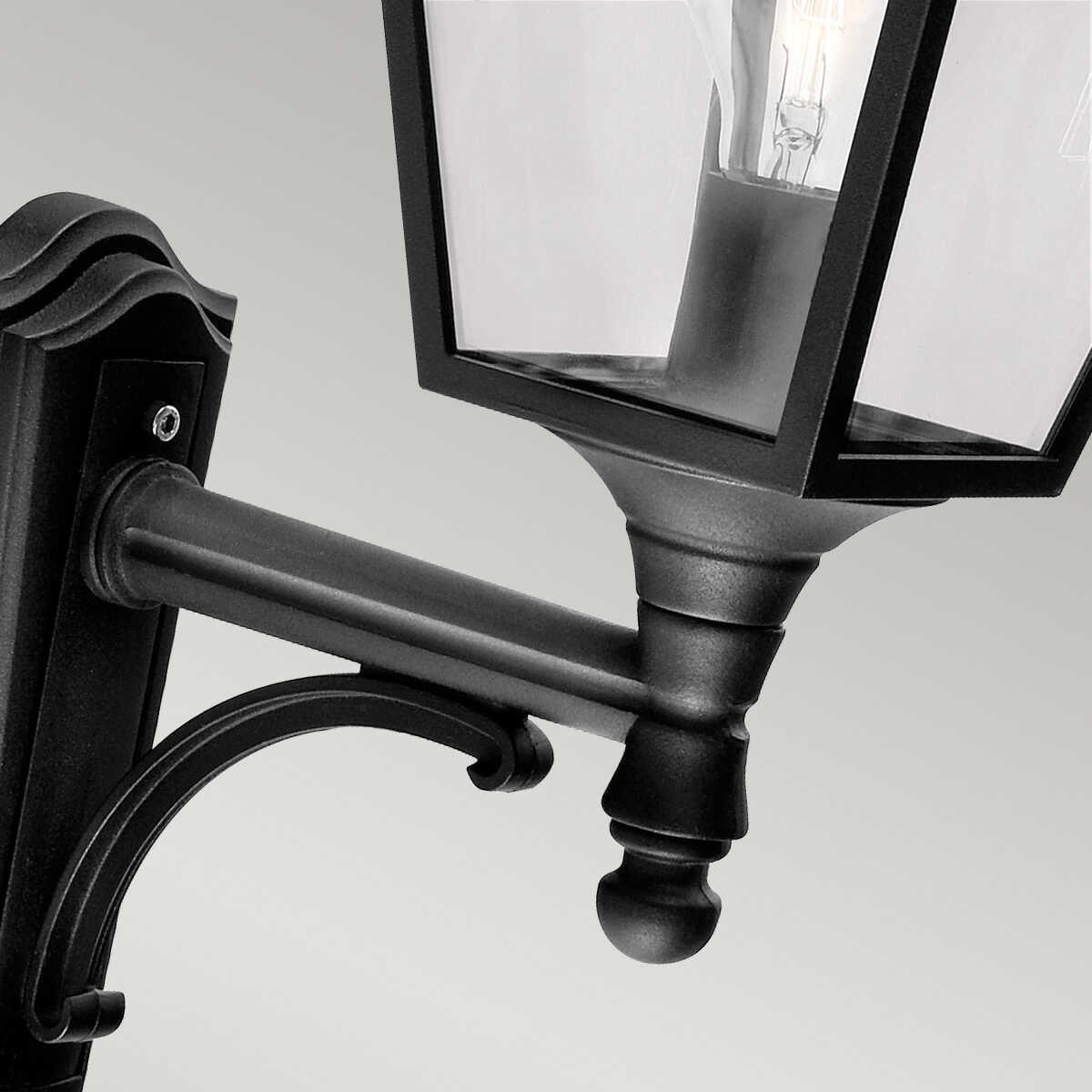 Elstead Turin Black Outdoor Uplighter Wall Light-wh-20-091026
