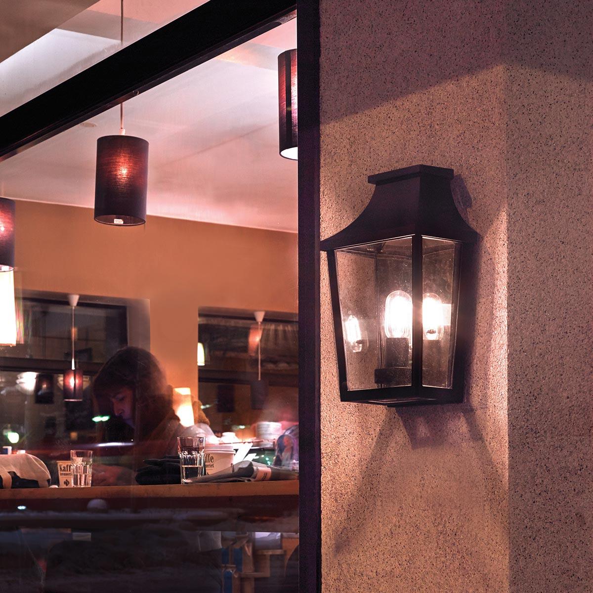 Norlys Turin 1 Black Light Half Outdoor Wall Light