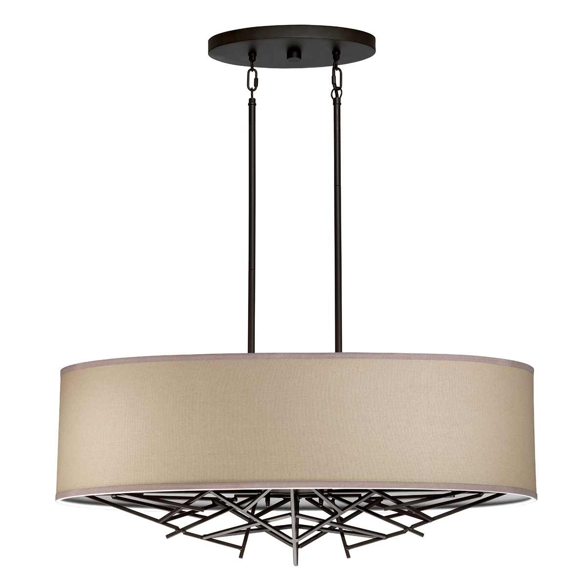 Taiko 5 Light Brass Kitchen Island Pendant