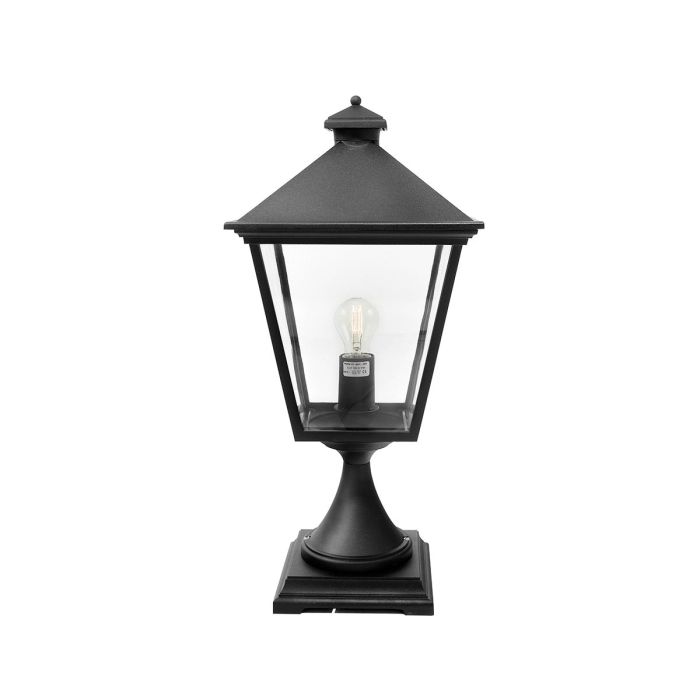 Elstead Turin Grande Black Outdoor Pedestal Lantern-warehouse-clearance-04-09-26
