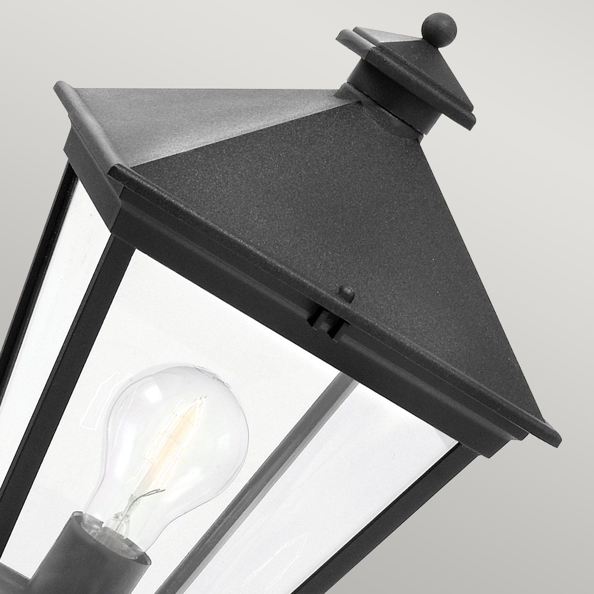 Elstead Turin Grande Black Outdoor Pedestal Lantern-warehouse-clearance-04-09-26