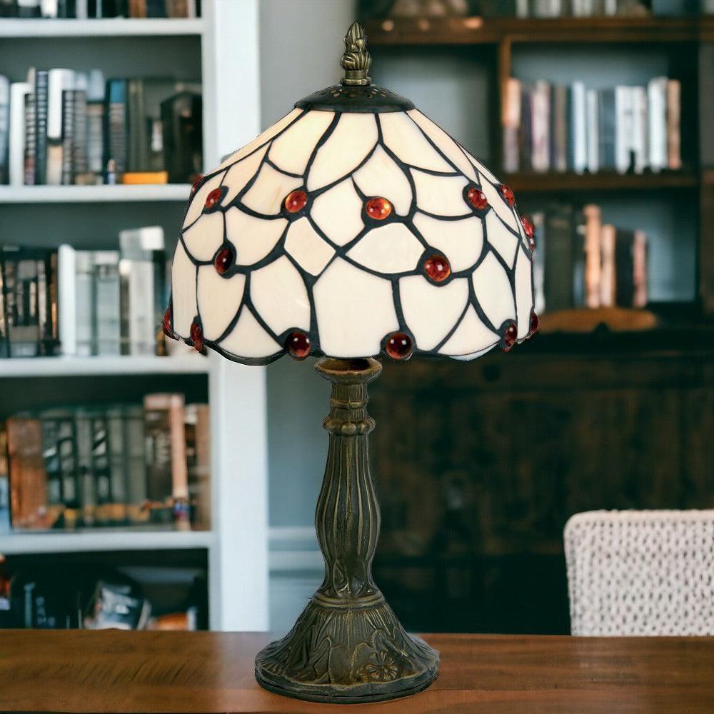 oaks tiffany amber beads bedside lamp