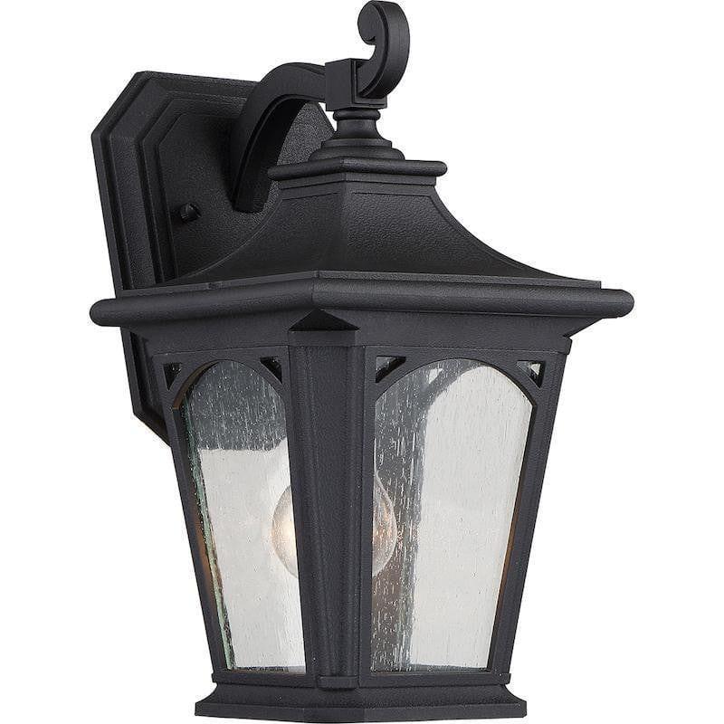 Quoizel Bedford Small Black Outdoor Wall Light-wh-20-091026
